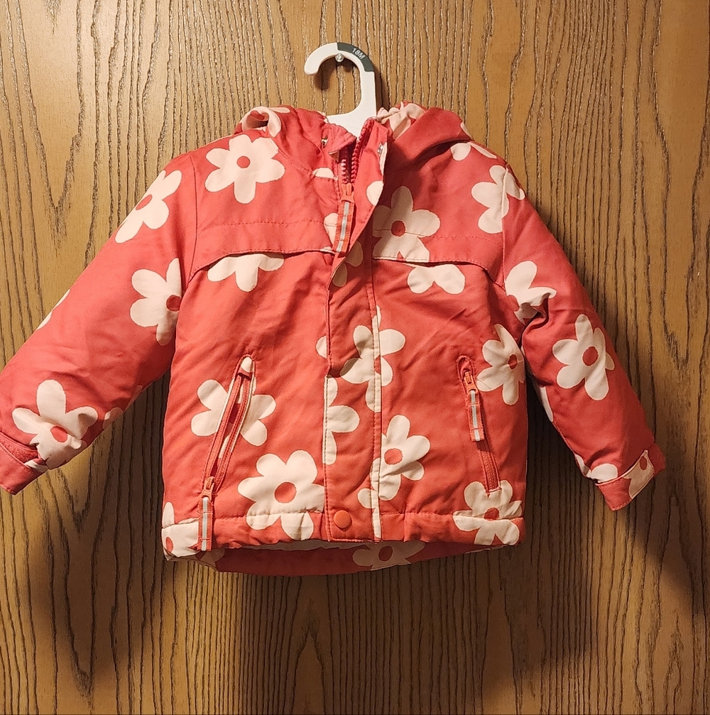 Cat & Jack Floral Pink Puffer Jacket